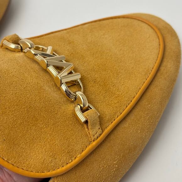 Michael Kors Tiffanie Yellow & Gold Suede Flats Casual Mules women’s size 7 - Picture 5 of 6